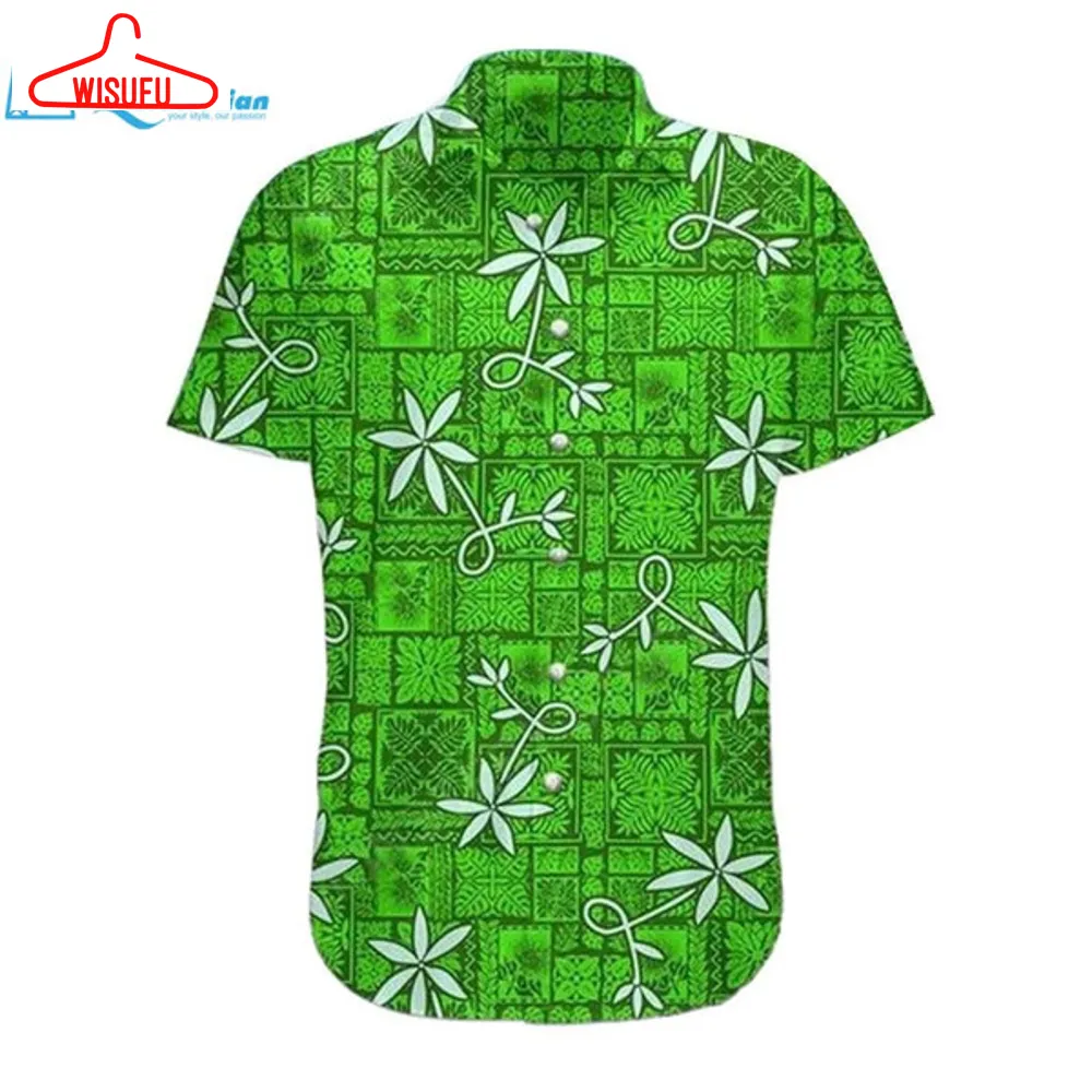 3d Elv Prl Green Hawaii Shirt Hawaiian Print 3d, Best Gift Ideas, New Fashion Gifts