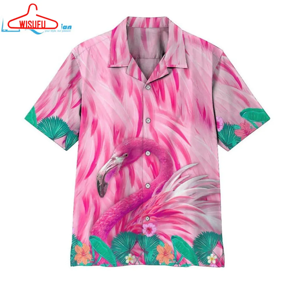 3d Flamingo Hawaii Shirt Hawaiian Print 3d, Best Gift Ideas, New Fashion Gifts