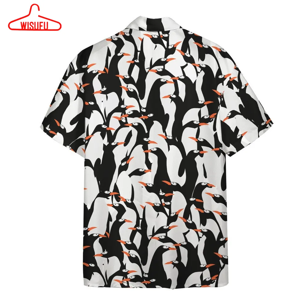 3d Flying Penguins Hawaii Shirt, New Fashion Gifts