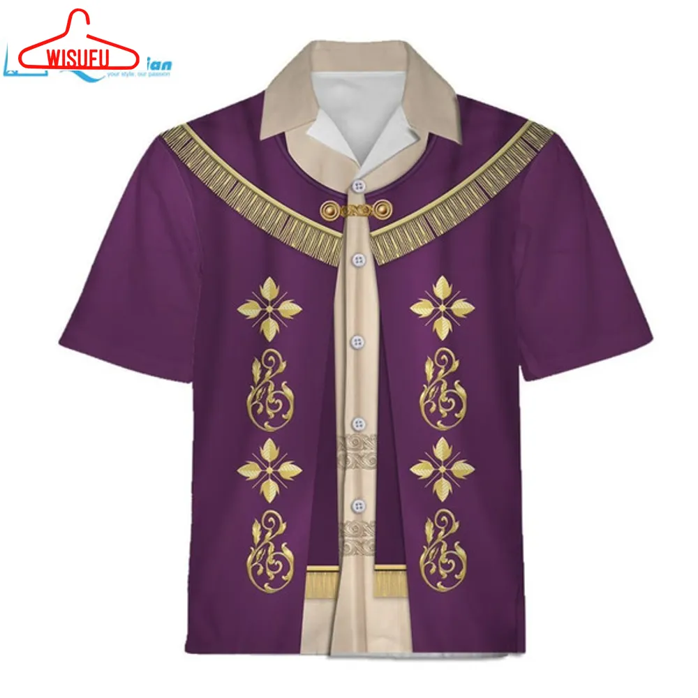 3d Hawaiian Outfit Purple Liturgical Vestment, Best Gift Ideas, New Fashion Gifts