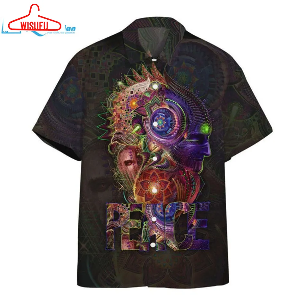 3d Hippie Magic World In Peace Hawaii Shirt Hawaiian Print 3d, Best Gift Ideas, New Fashion Gifts Vtbl38190