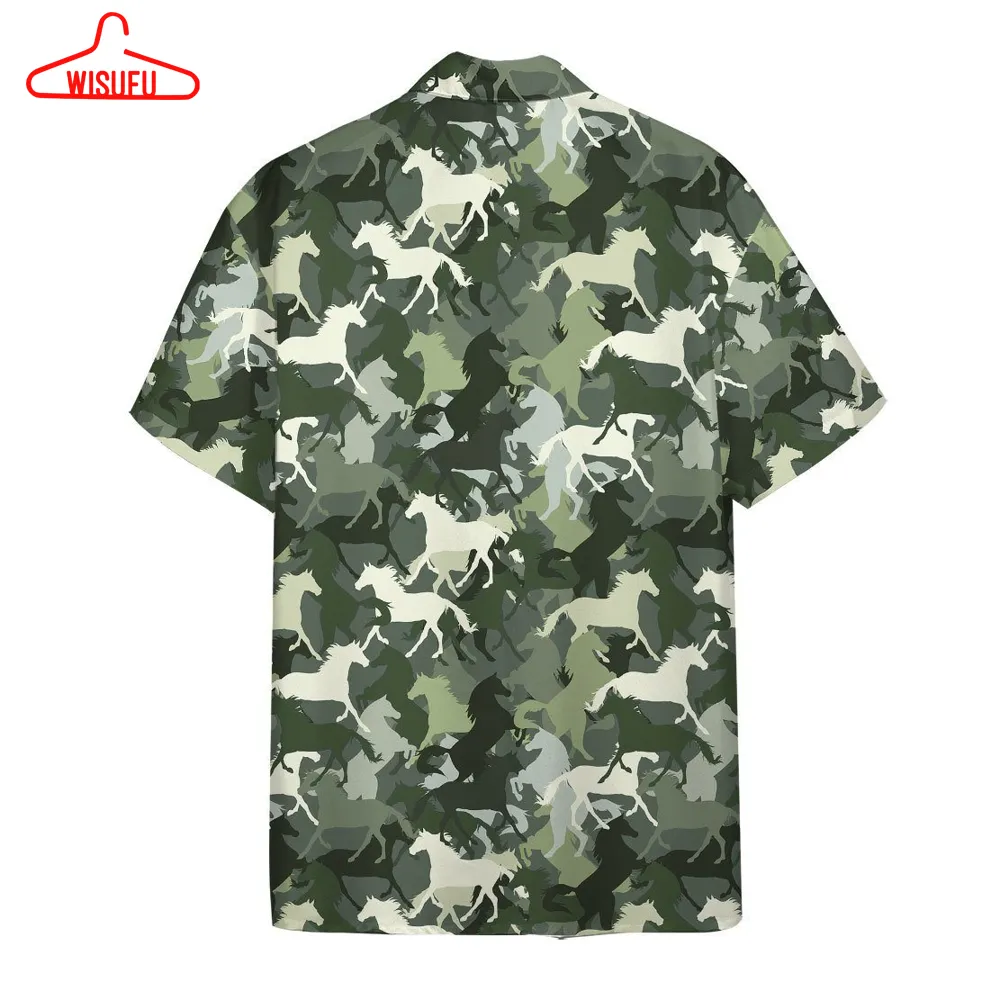 3d Horse Camo Hawaii Shirt, New Fashion Gifts Vtbl45846