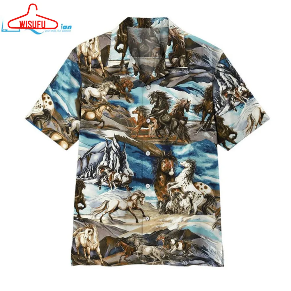 3d Horse Hawaii Shirt Hawaiian Print 3d, Best Gift Ideas, New Fashion Gifts Vtbl40372