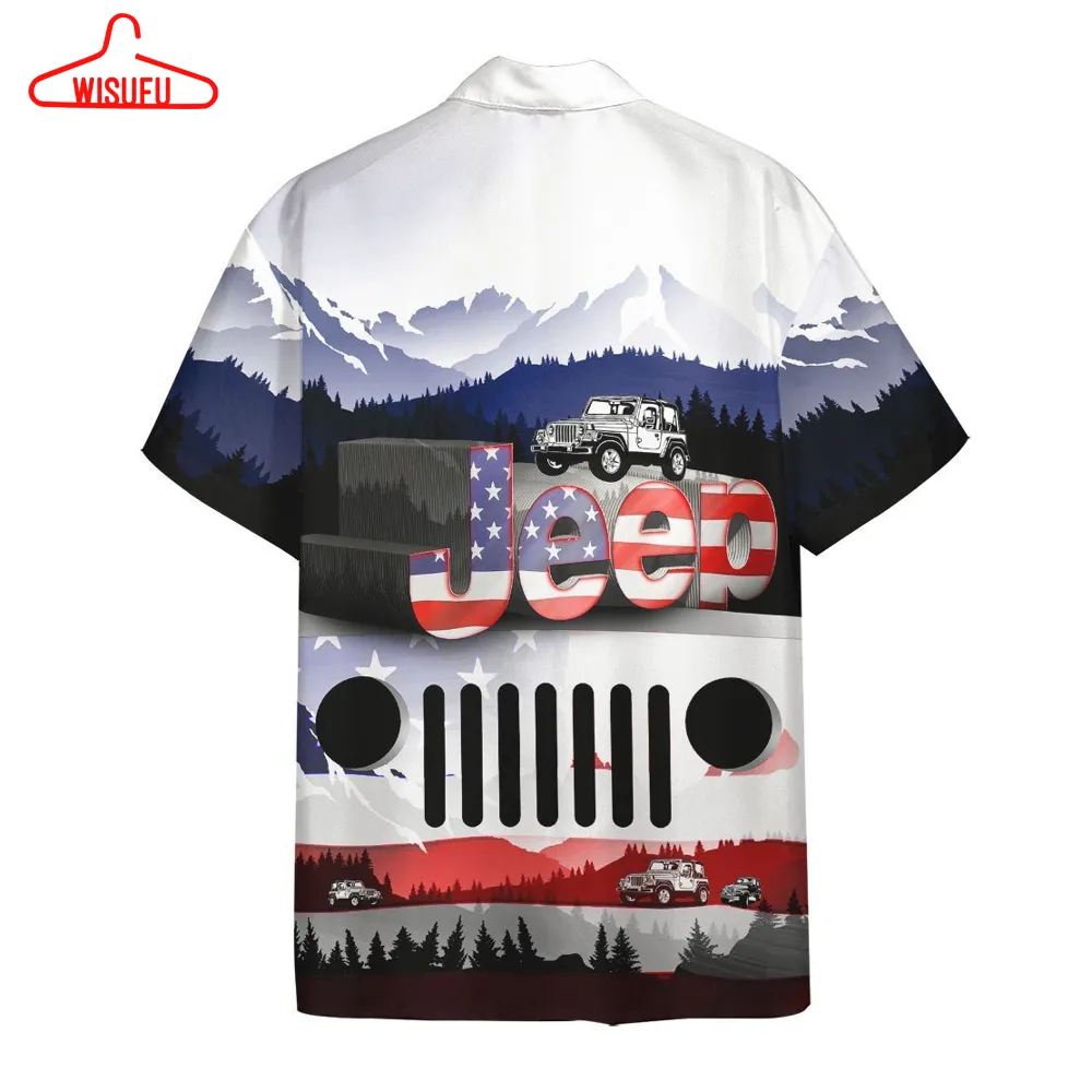 3d Jeep American Flag Hawaii Shirt, New Fashion Gifts