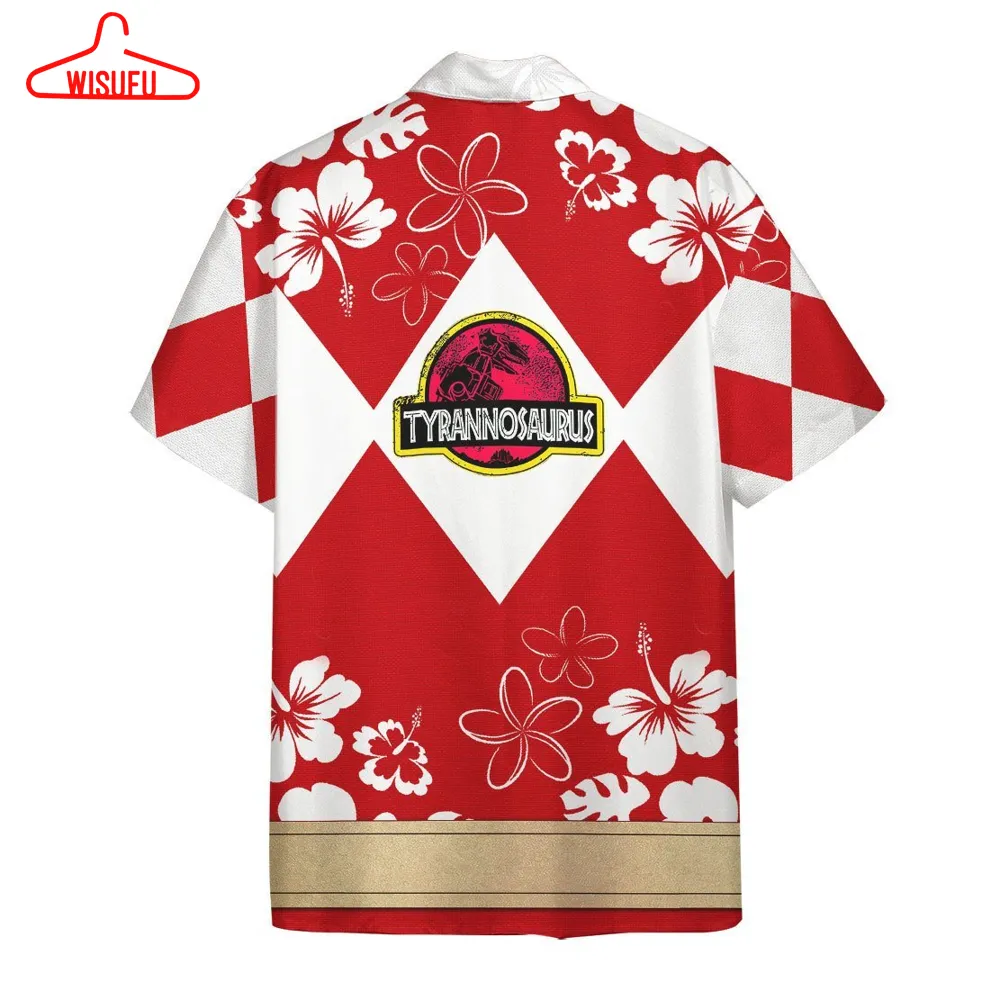 3d Mighty Morphin Power Ranger Red Hawaii Shirt, New Fashion Gifts