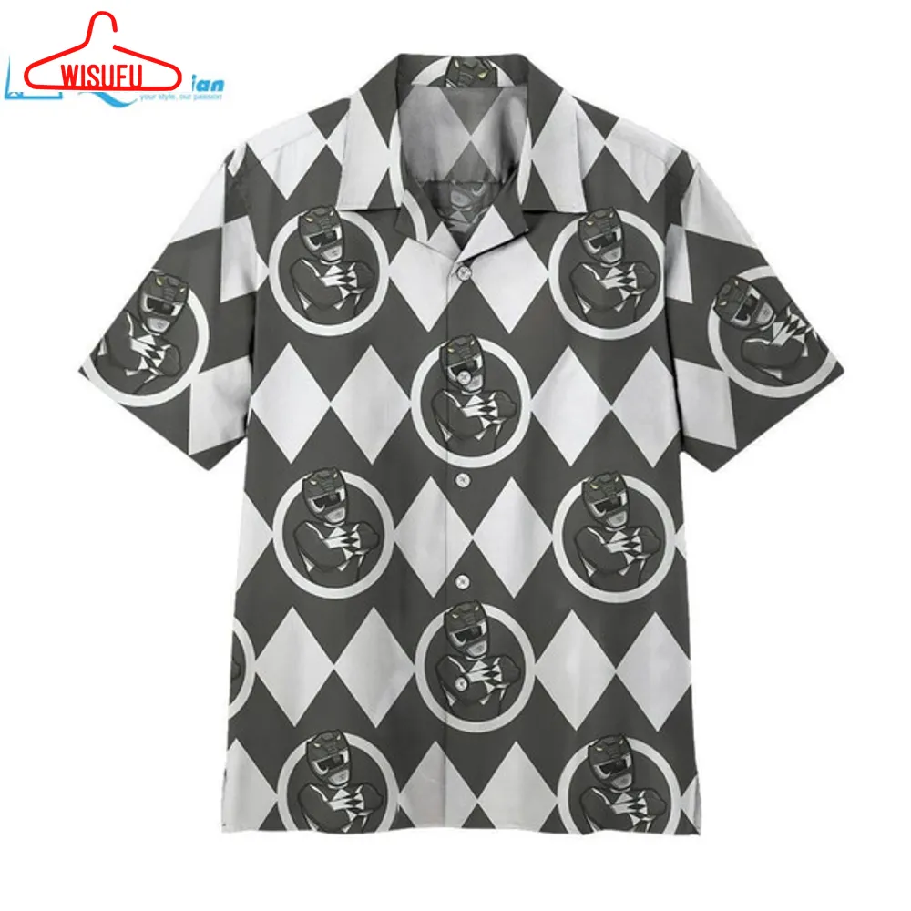3d Mighty Morphin Power Rangers Black Ranger Hawaii Shirt Hawaiian Print 3d, Best Gift Ideas, New Fashion Gifts
