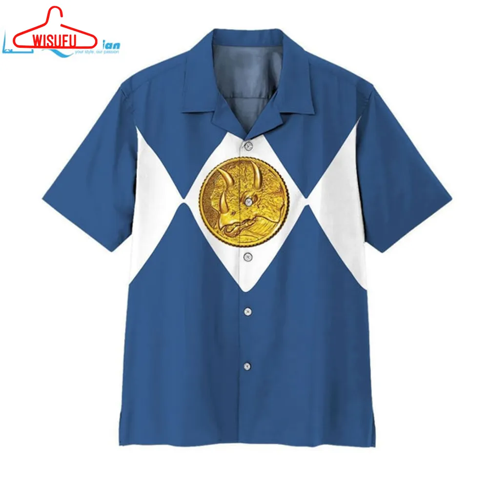3d Mighty Morphin Power Rangers Blue Ranger Hawaii Shirt Hawaiian Print 3d, Best Gift Ideas, New Fashion Gifts