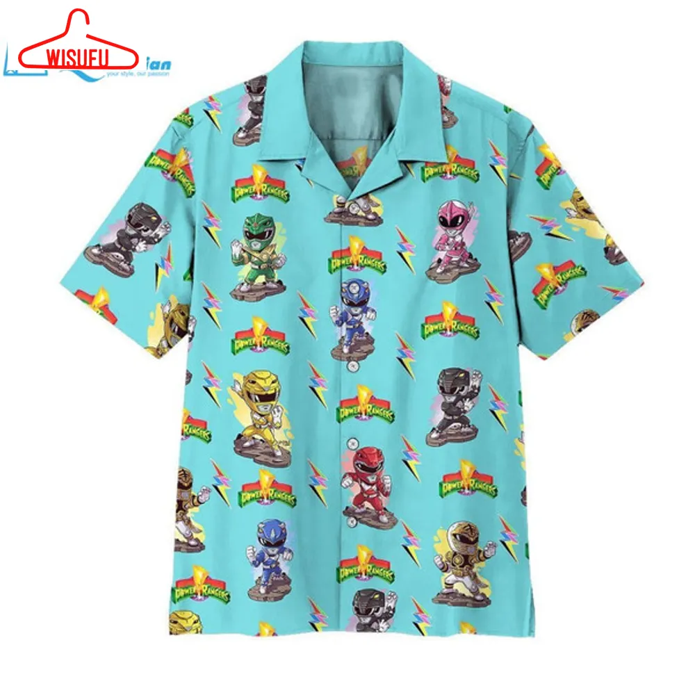 3d Mighty Morphin Power Rangers Hawaii Shirt Hawaiian Print 3d, Best Gift Ideas, New Fashion Gifts