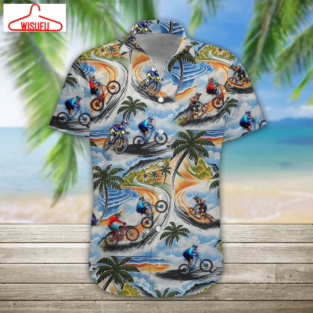 3d Mountain Biking Hawaii Shirt, New Fashion Gifts