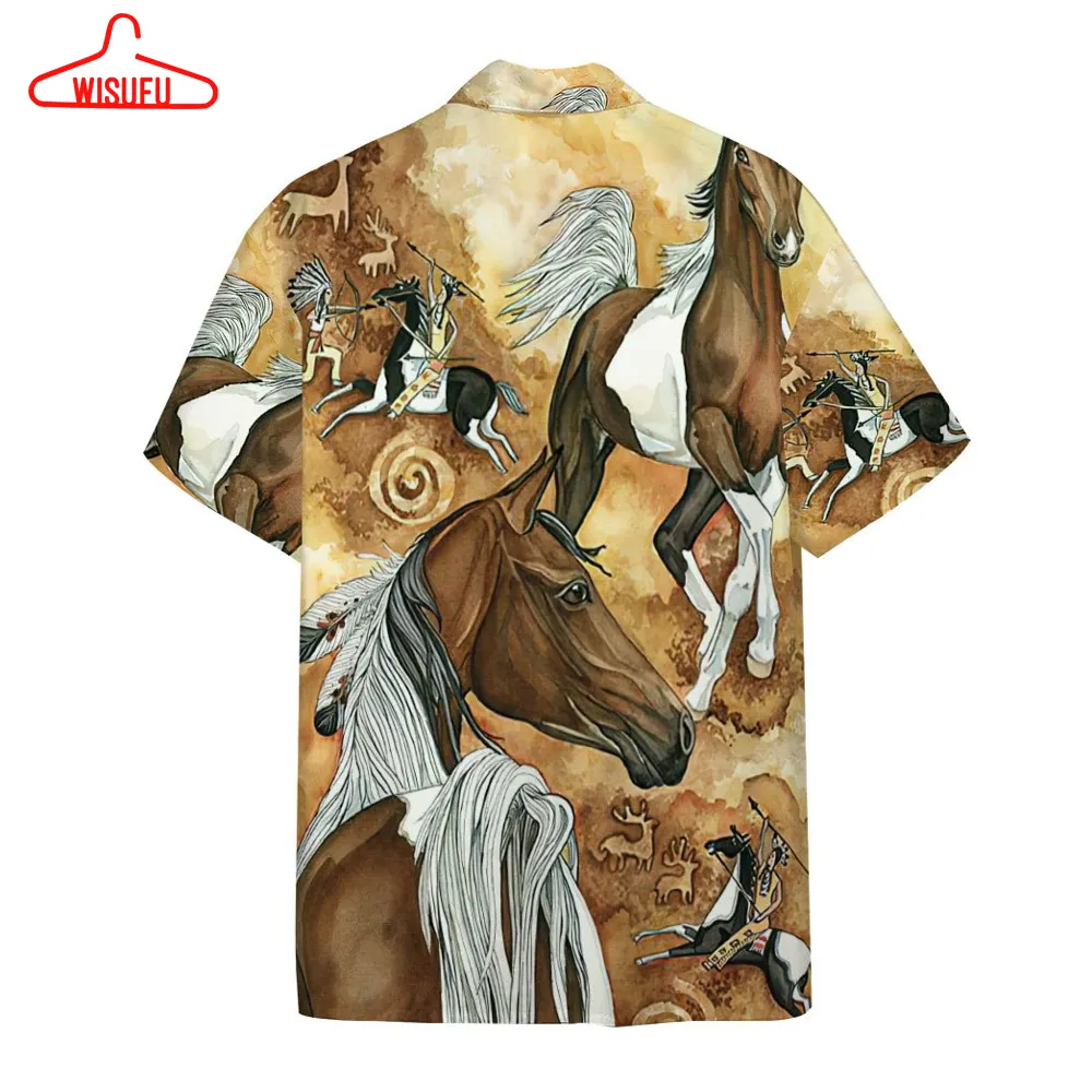 3d Native Horse Vintage Custom Hawaii Shirt, New Fashion Gifts