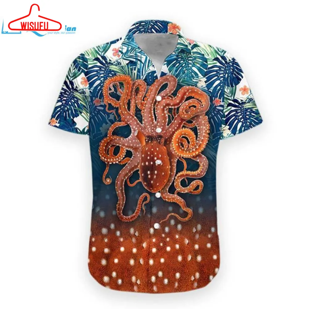 3d Octopus Hawaii Shirt Hawaiian Print 3d, Best Gift Ideas, New Fashion Gifts