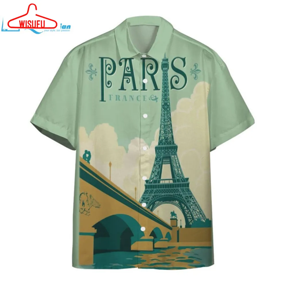 3d Paris France Custom Hawaii Shirt Hawaiian Print 3d, Best Gift Ideas, New Fashion Gifts