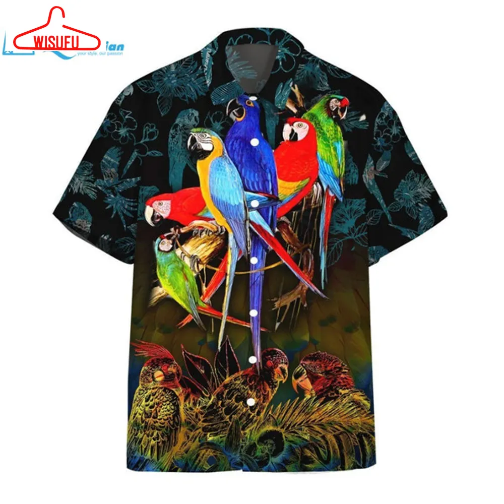 3d Parrot Hawaii Shirt Hawaiian Print 3d, Best Gift Ideas, New Fashion Gifts