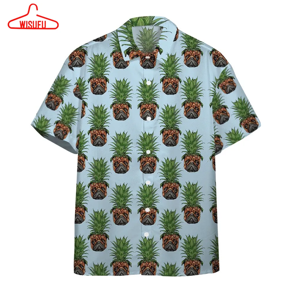 3d Pineapple Pug Custom Hawaii Shirt, High Quality All Over Print Hawaiian Shirt, Best Gift Ideas, New Fashion Gifts