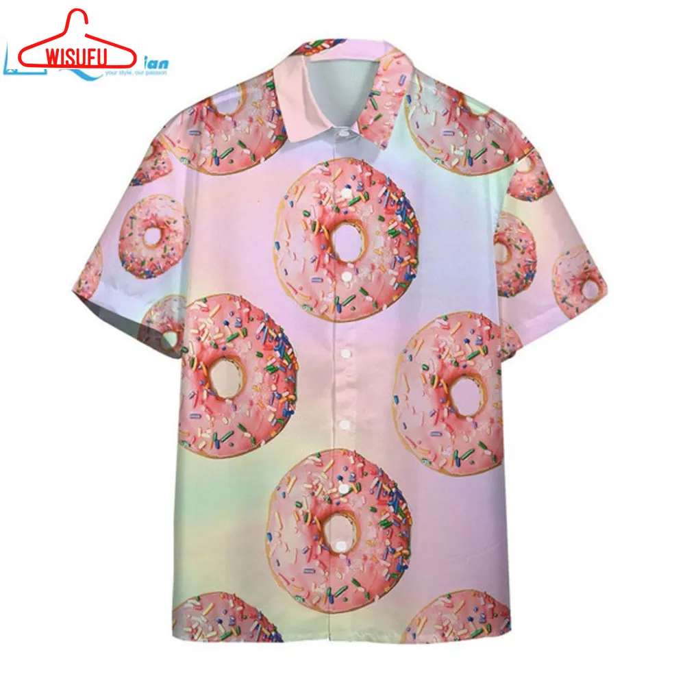 3d Pink Donuts Custom Hawaii Shirt Hawaiian Print 3d, Best Gift Ideas, New Fashion Gifts