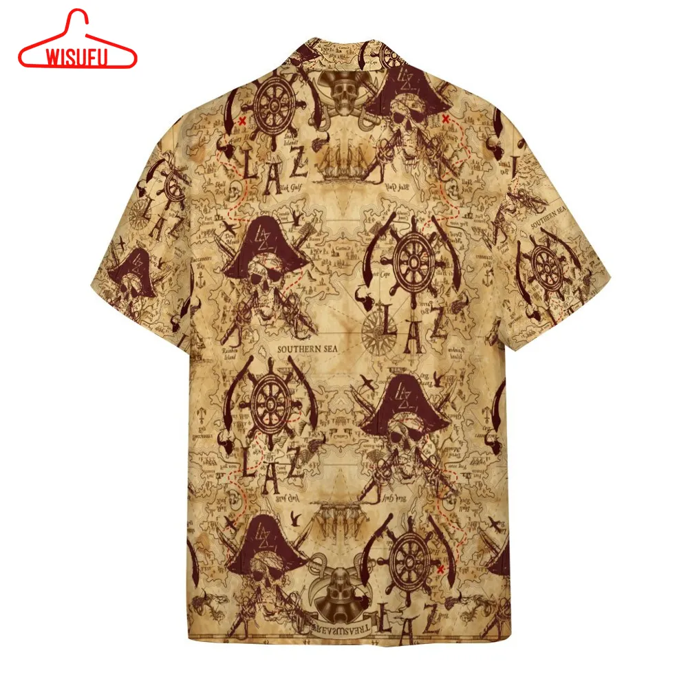 3d Pirate Hawaiian Custom Short Sleeve Shirts, New Fashion Gifts