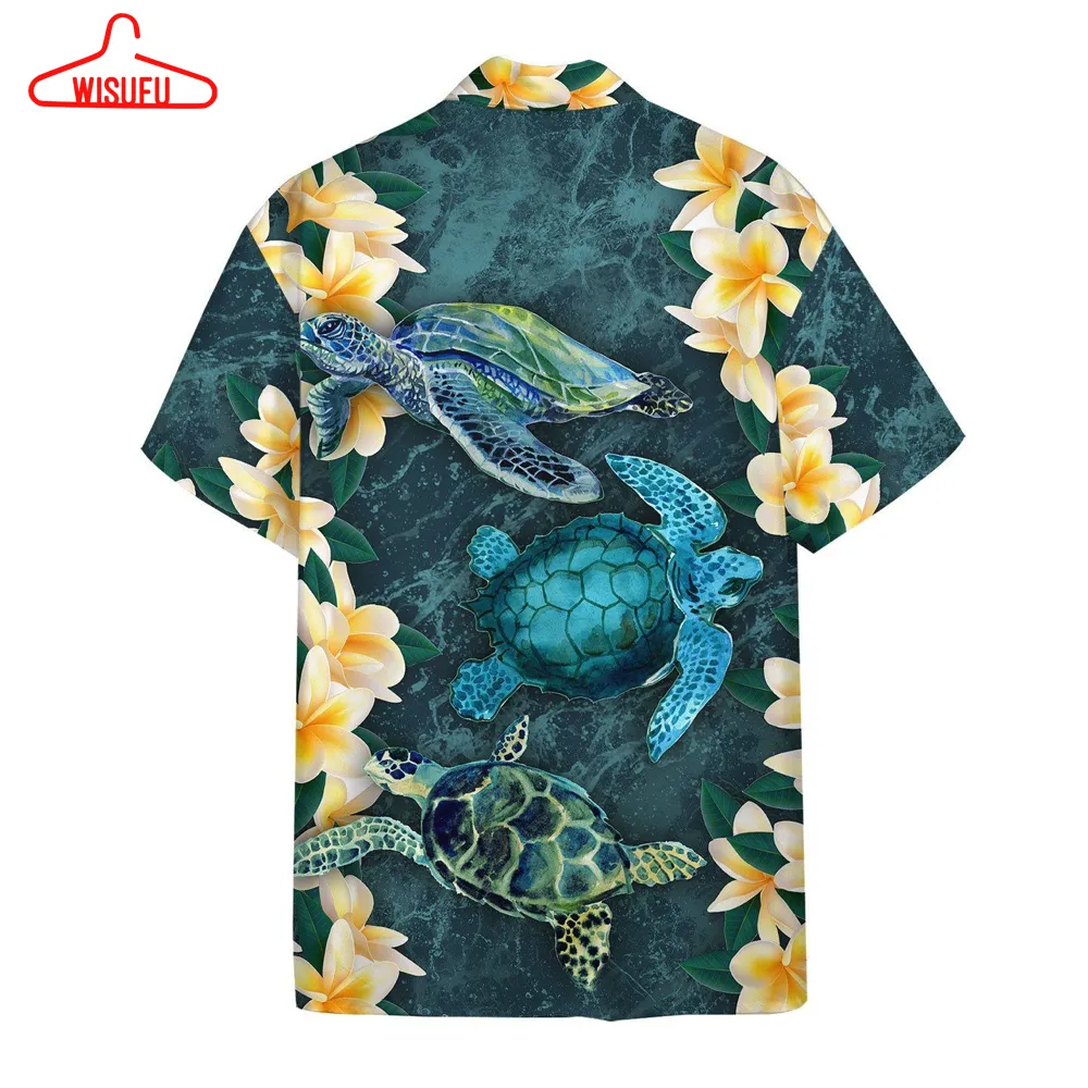 3d Plumeria Turtle Hawaii Shirt, New Fashion Gifts