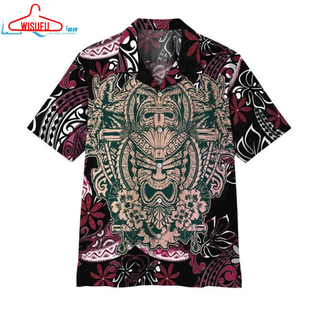 3d Polynesian Tiki Hawaii Shirt Hawaiian Print 3d, Best Gift Ideas, New Fashion Gifts