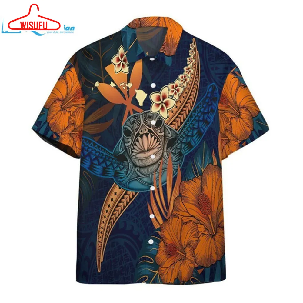 3d Polynesian Turtle Hibiscus Hawaii Shirt Hawaiian Print 3d, Best Gift Ideas, New Fashion Gifts