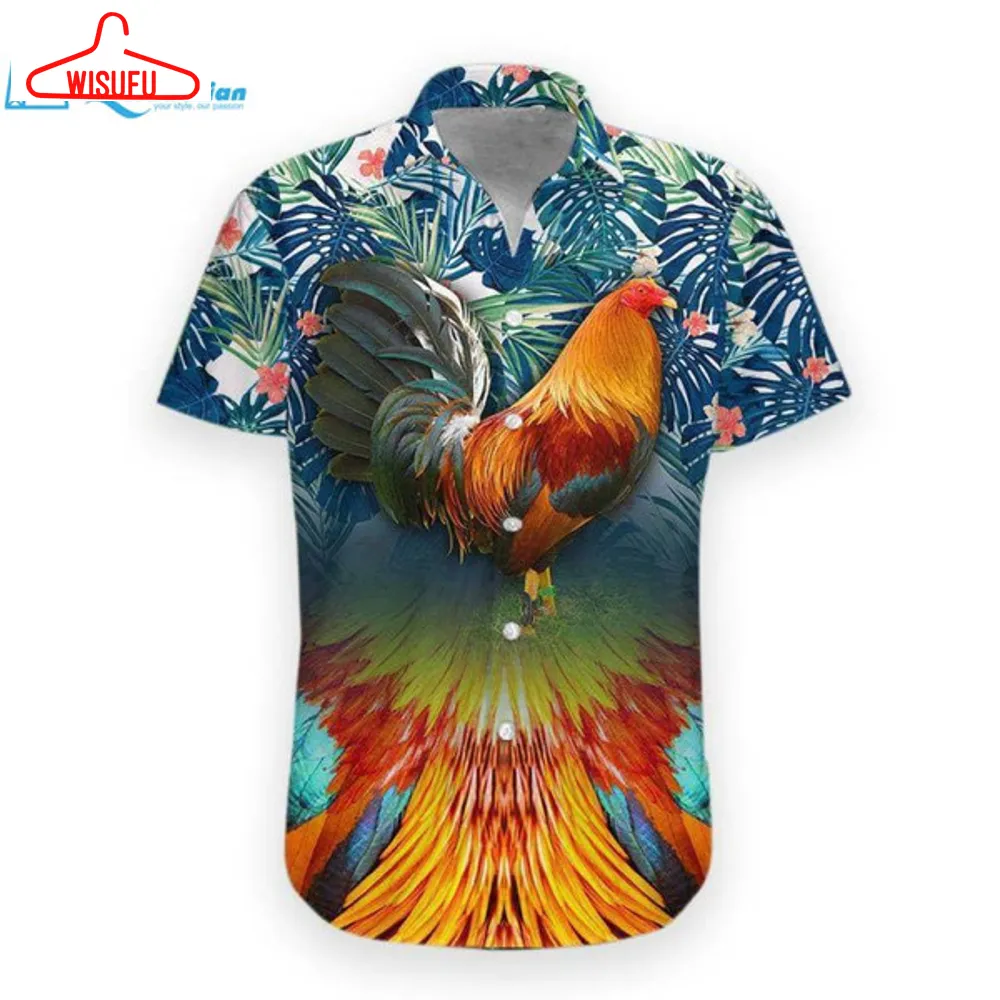 3d Rooster Hawaii Shirt Hawaiian Print 3d, Best Gift Ideas, New Fashion Gifts Vtbl59124