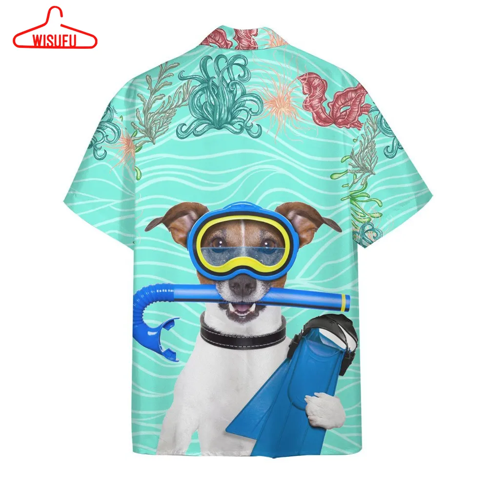 3d Scuba Diving Jack Russell Terrier Dog Hawaii Shirt, New Fashion Gifts