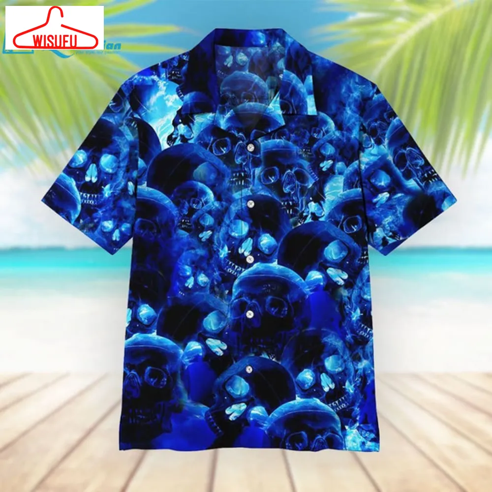 3d Skull Hawaiian Shirt For Men & Women Adult -, Best Gift Ideas, New Fashion Gifts