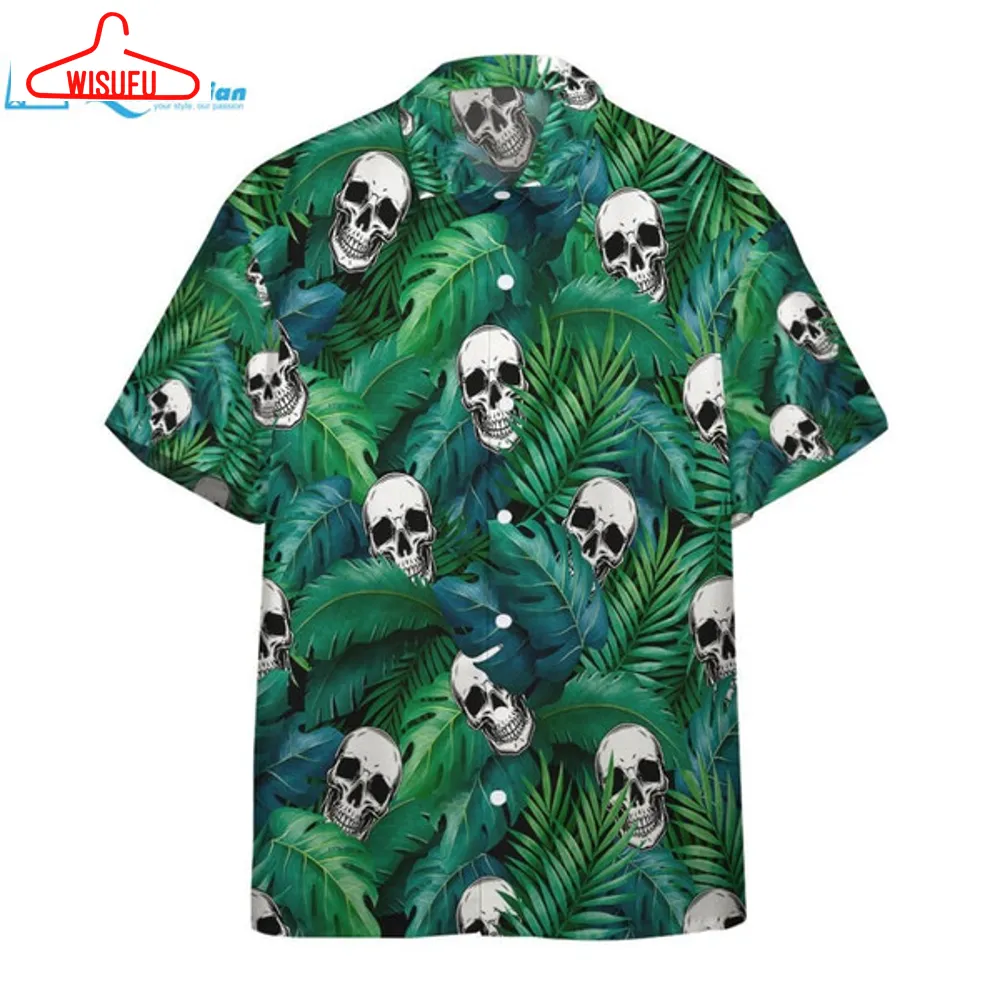 3d Skull Tropical Hawaiian Shirt, Best Gift Ideas, New Fashion Gifts