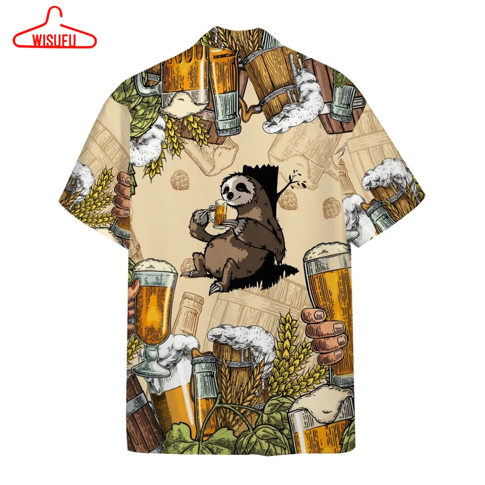 3d Sloth And Beer Custom Hawaii Shirt, New Fashion Gifts