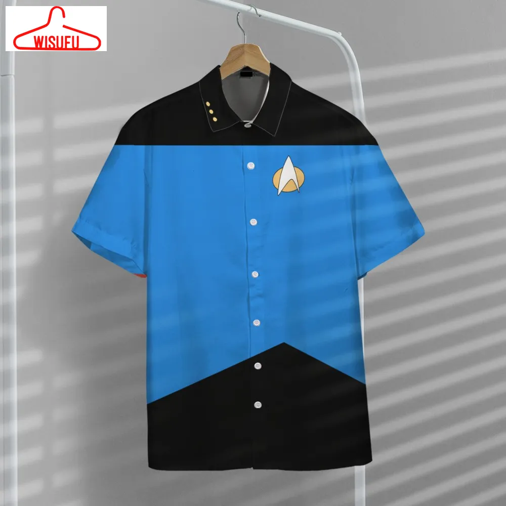 3d Star Trek The Next Generation Blue Uniform Custom Hawaii Shirt, New Fashion Gifts