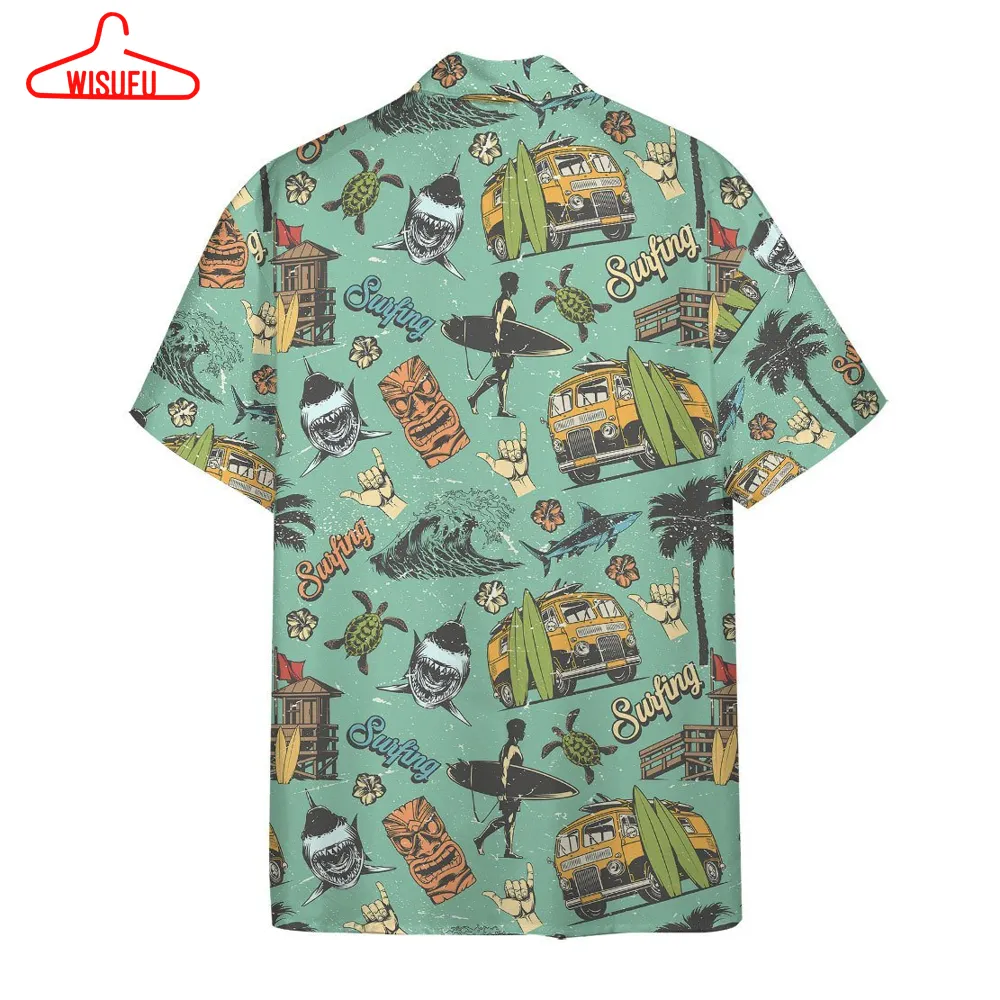 3d Surfing Time Hawaii Shirt, New Fashion Gifts