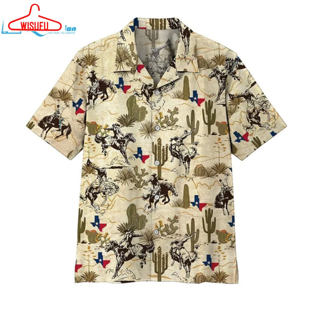 3d Texas Rodeo Hawaii Shirt Hawaiian Print 3d, Best Gift Ideas, New Fashion Gifts