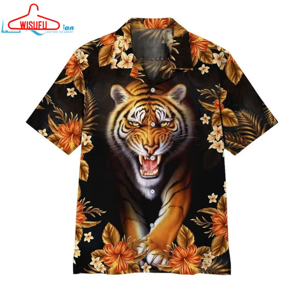 3d Tiger Hawaii Shirt Hawaiian Print 3d, Best Gift Ideas, New Fashion Gifts Vtbl26372