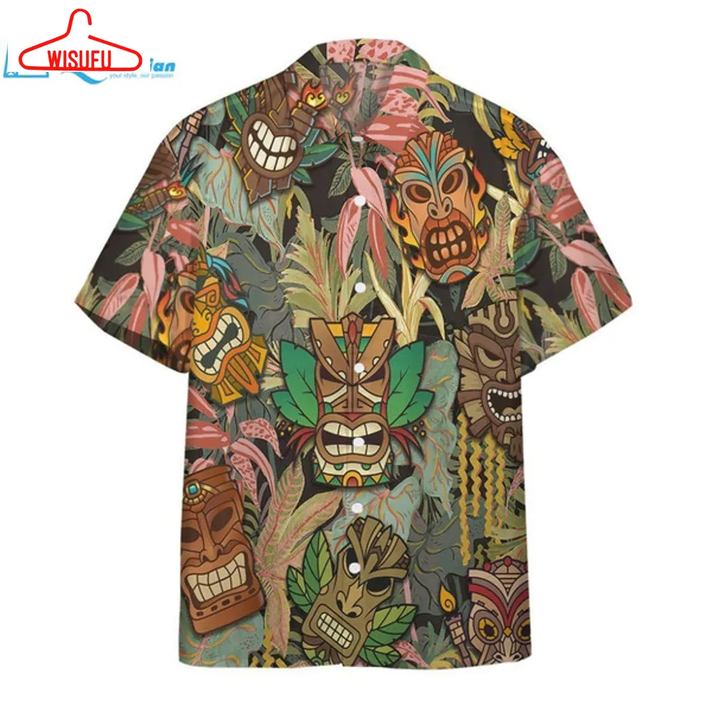 3d Tiki Head Hawaii Shirt Hawaiian Print 3d, Best Gift Ideas, New Fashion Gifts