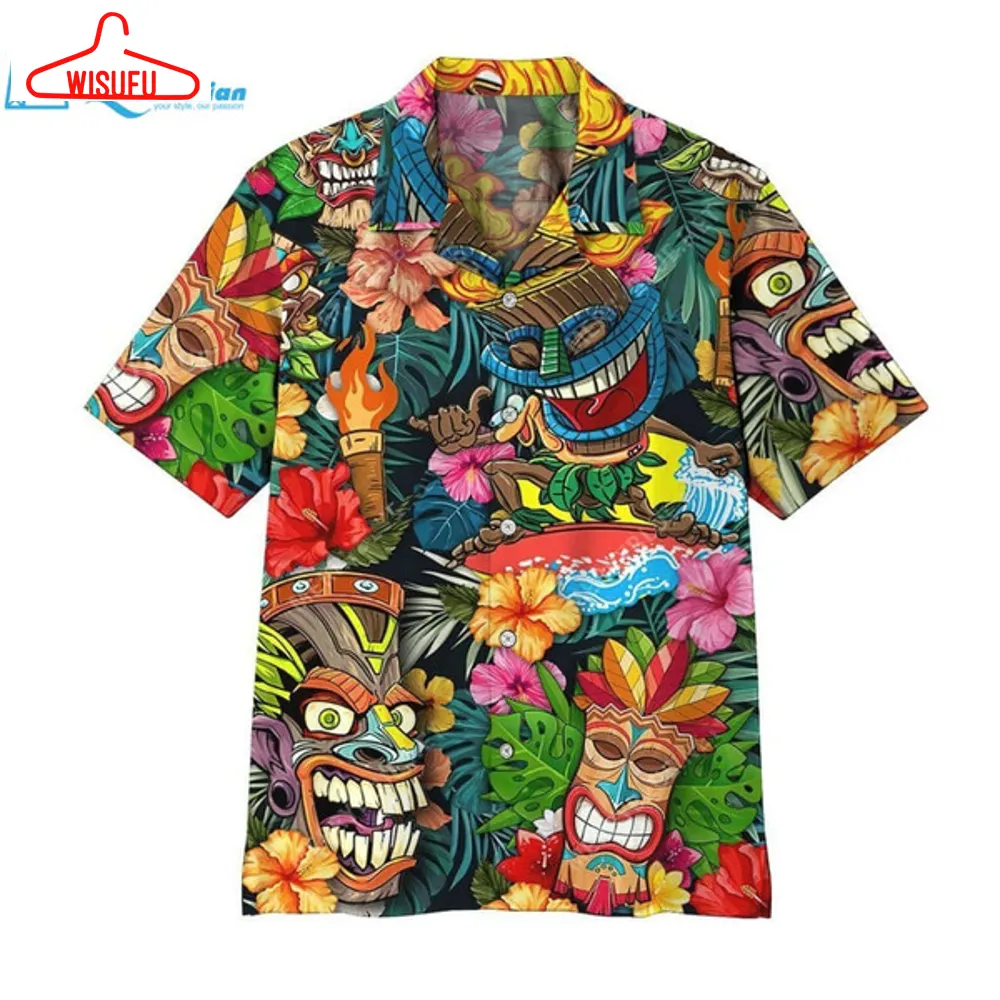 3d Tiki Tiki Awesome Hawaii Shirt Hawaiian Print 3d, Best Gift Ideas, New Fashion Gifts