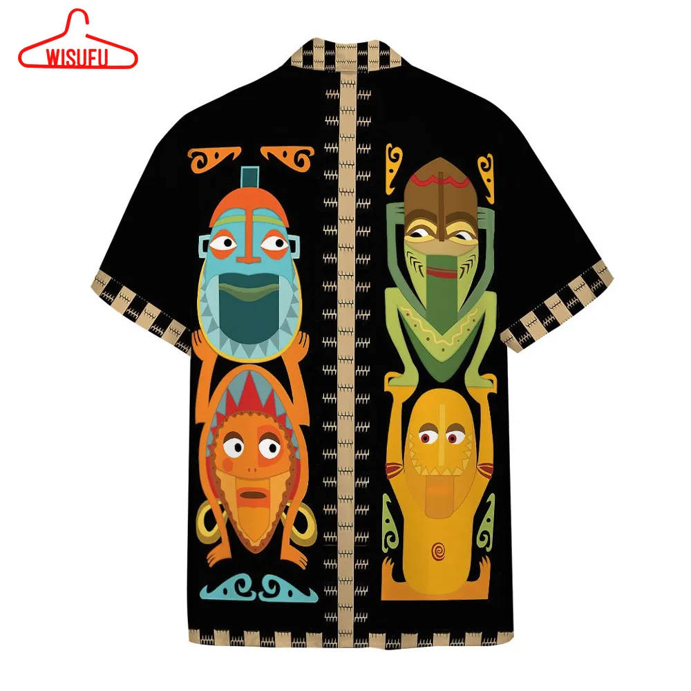 3d Tropical Hawaiian Polynesian Tiki Totems Custom Hawaii Shirt, New Fashion Gifts