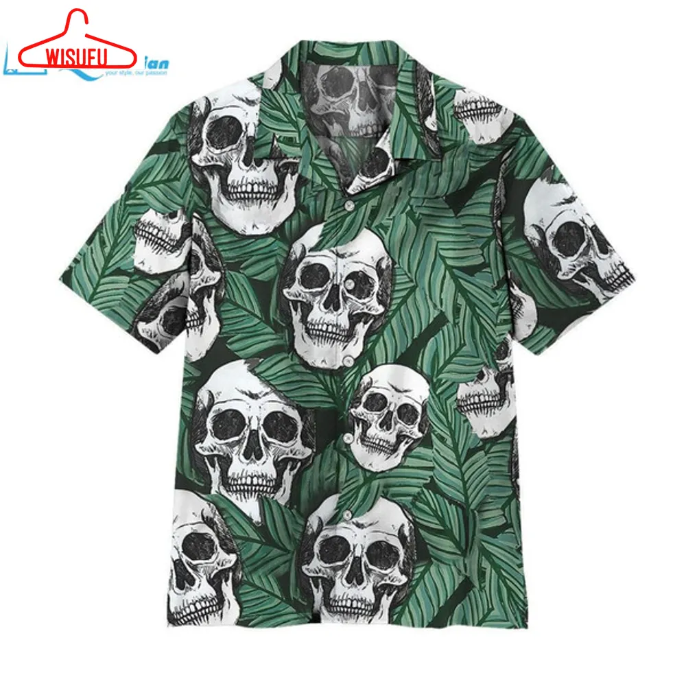 3d Tropical Skull Hawaii Shirt Hawaiian Print 3d, Best Gift Ideas, New Fashion Gifts