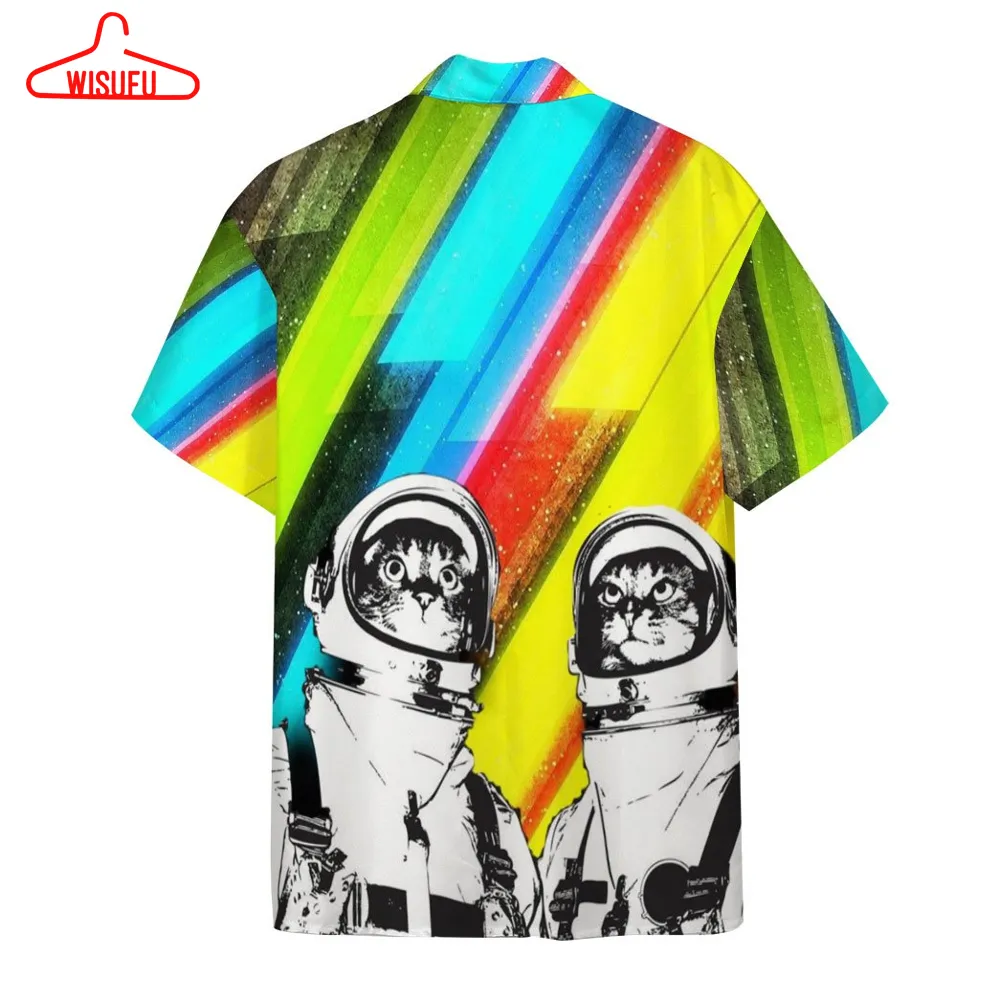 3d Two Spacecats Custom Hawaii Shirt, New Fashion Gifts