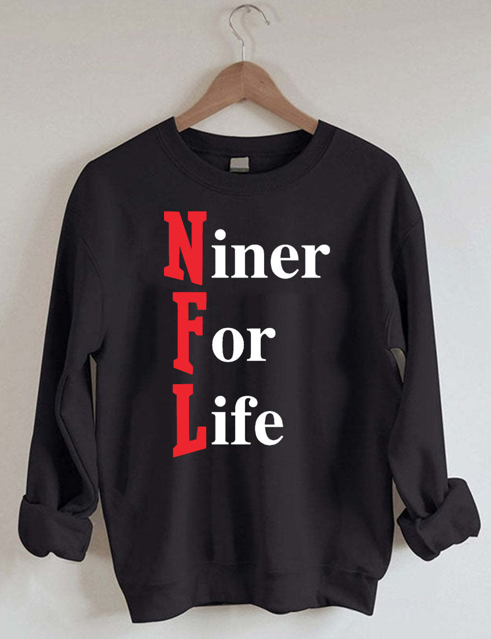 49ERS Football Letters Style 1 Unisex Sweatshirt Black