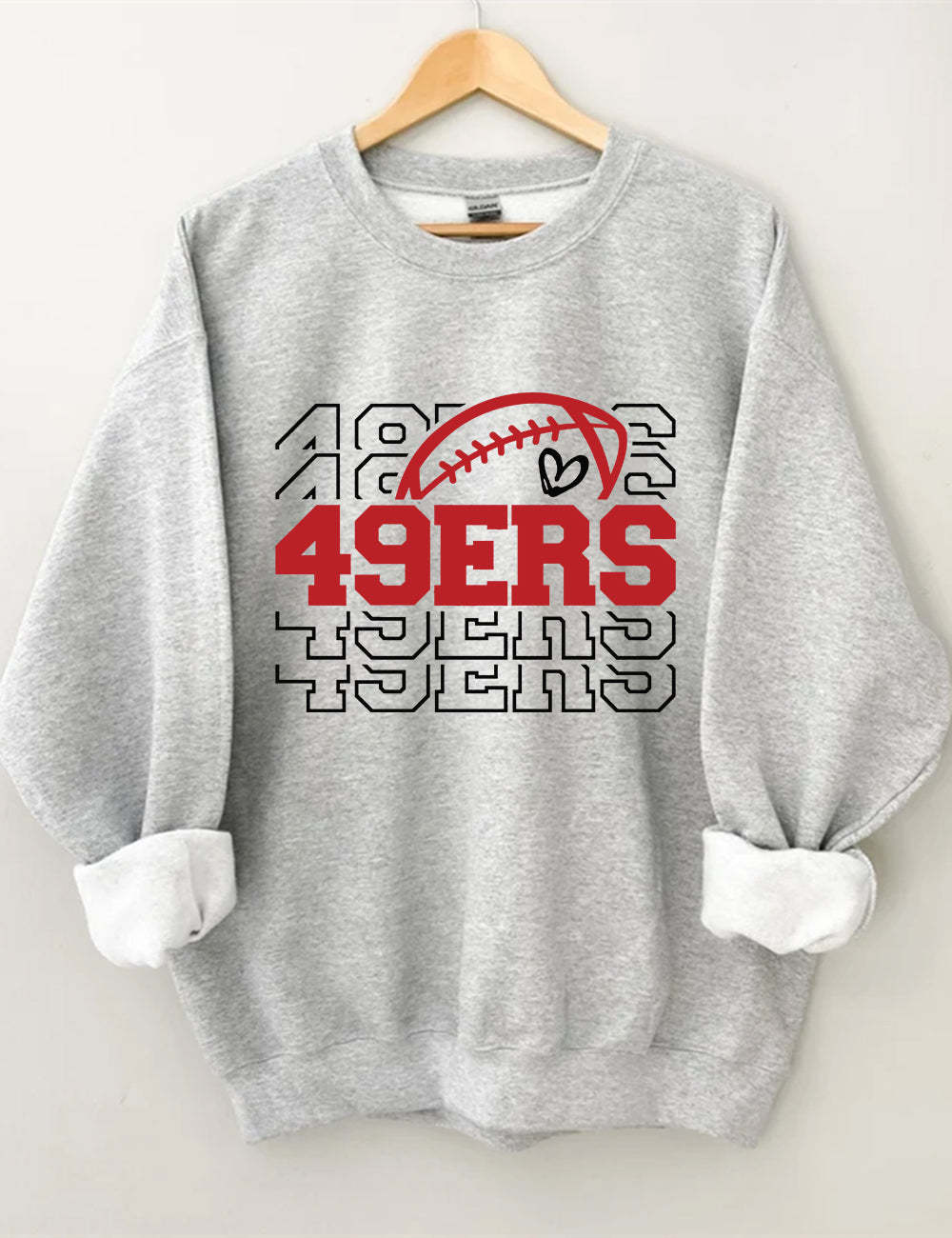 49ERS Football Unisex Sweatshirt Sport Grey