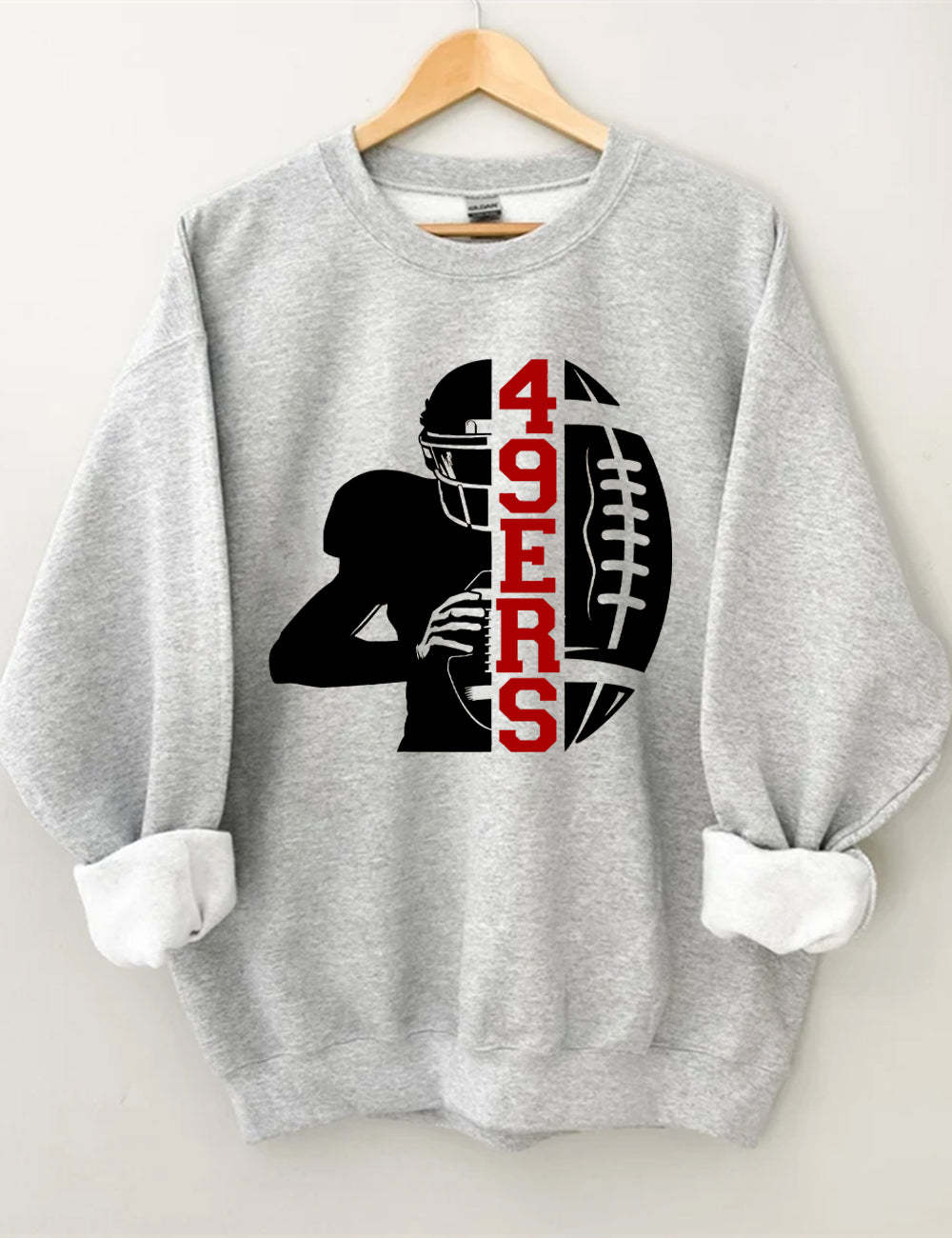 49ers Football Half Player Unisex Sweatshirt Sport Grey