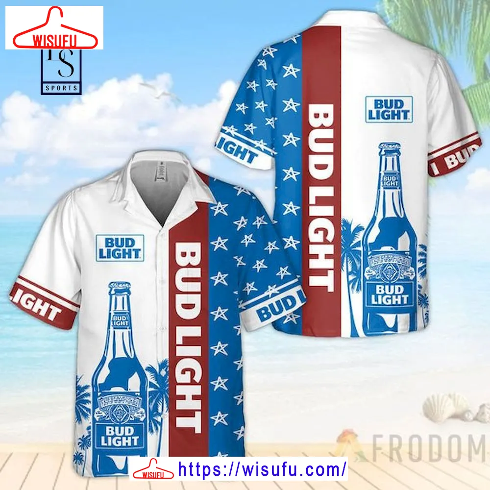 4th July Bud Light Hawaii Shirt, New Fashion Gifts