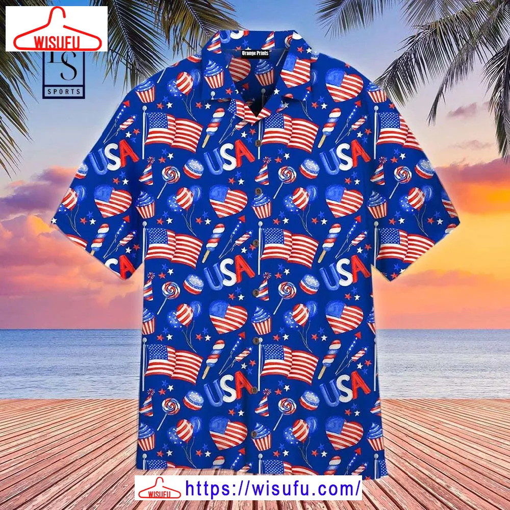 4th Of July America Festive Hawaiian Shirt, New Fashion Gifts