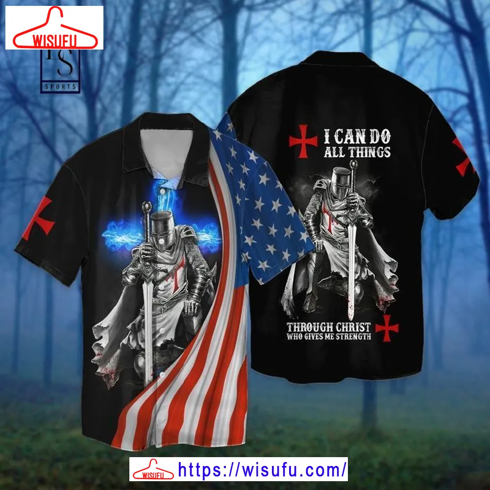 4th Of July American Flag Knight Templar Hawaiian Shirt, New Fashion Gifts