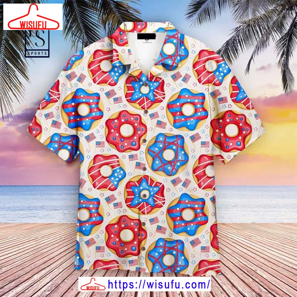 4th Of July Donuts America Hawaiian Shirt, New Fashion Gifts