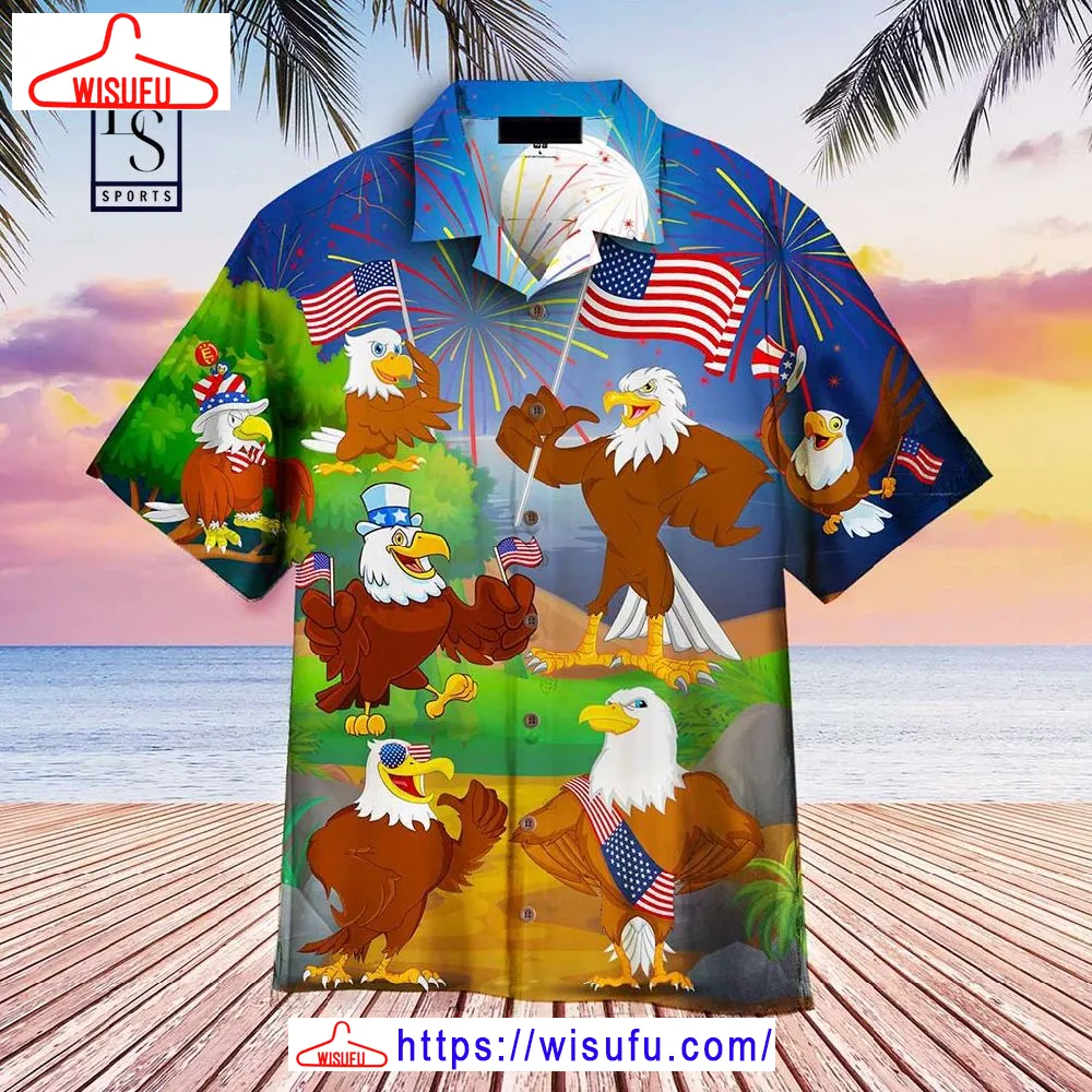 4th Of July Eagles Hawaiian Shirt, New Fashion Gifts