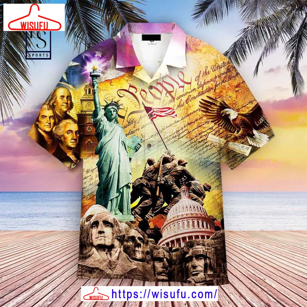 4th Of July God Bless America Hawaiian Shirt, New Fashion Gifts