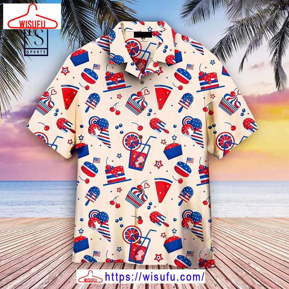 4th Of July Ice Cream And Cakes Hawaiian Shirt, New Fashion Gifts