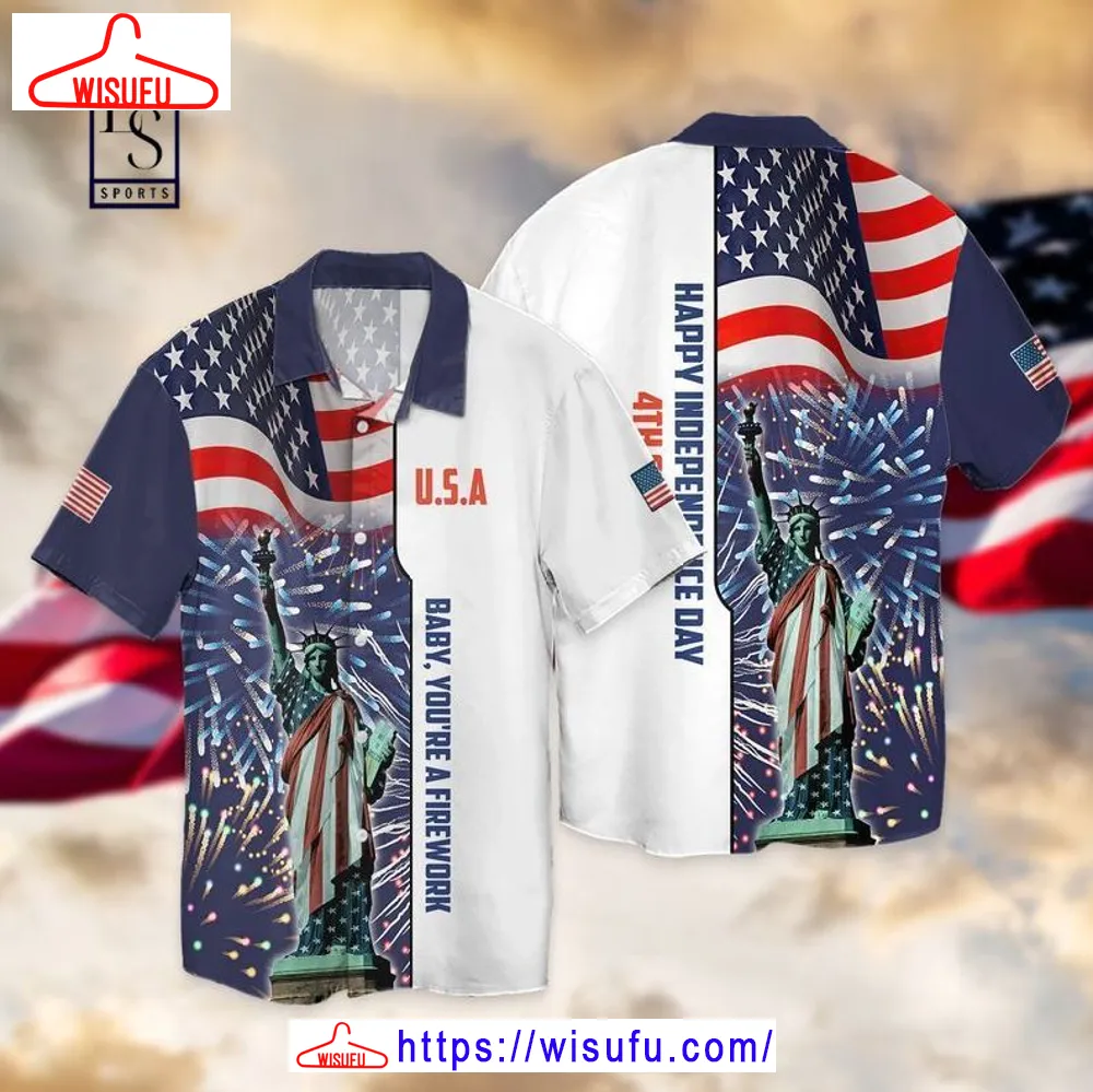 4th Of July Independence Day American Flag Statue Of Liberty Hawaiian Shirt, New Fashion Gifts