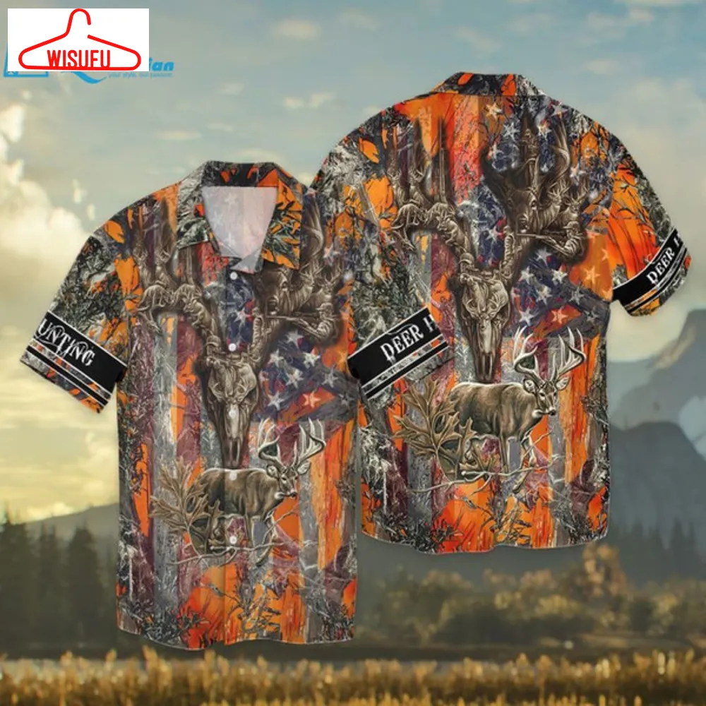 4th Of July Independence Day Deer Hunting Hawaiian Shirt, Best Gift Ideas, New Fashion Gifts