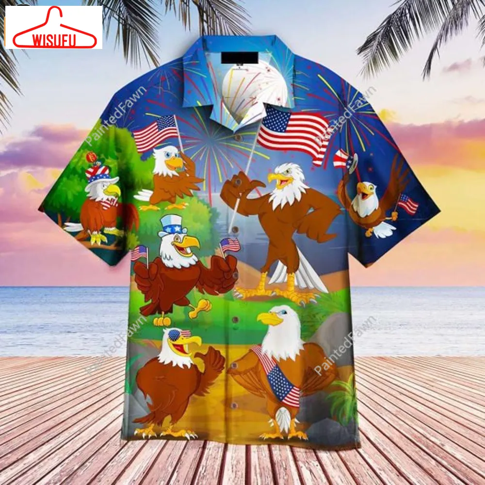 4th Of July Independence Day Eagles Hawaii Shirt, New Fashion Gifts